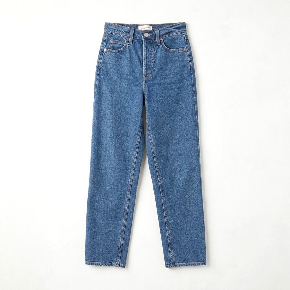 Universal Thread Highest Straight Jeans Medium Wash Button Fly Womens 00